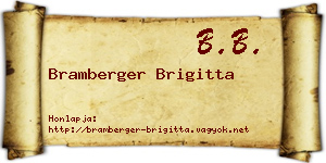 Bramberger Brigitta névjegykártya